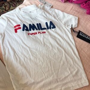 BNWT PAPER PLAIN FAMILIA TSHIRT SIZE 4 and 8